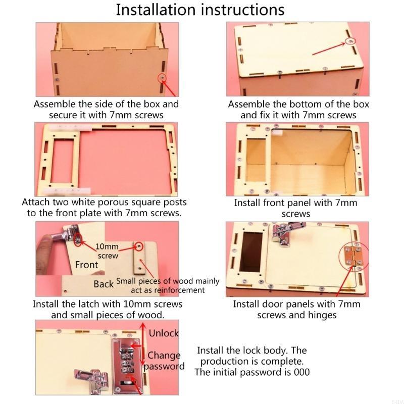 Science Project Toys Making - Kits fabricación caja fuerte DIY 54DA,