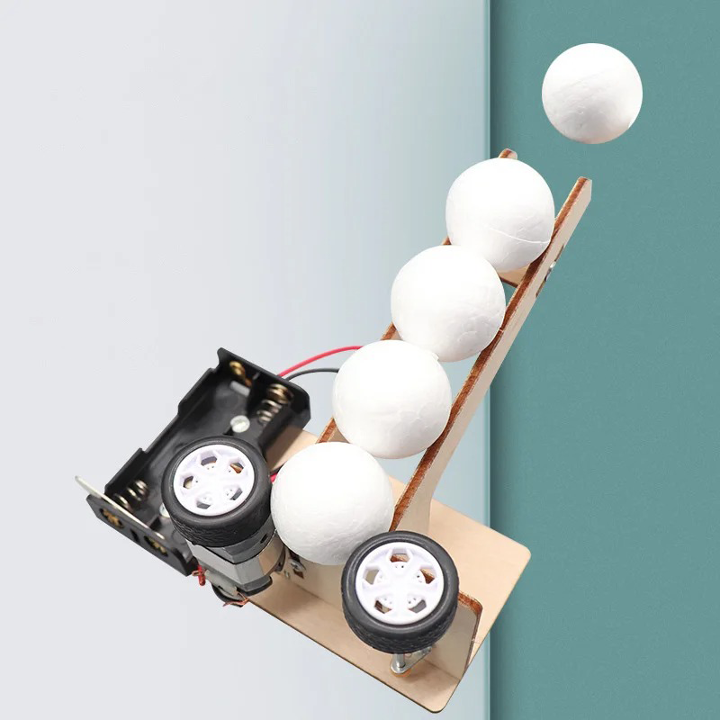 Science Diy Model - Kits de máquina lanzapelotas eléctrica, juguetes