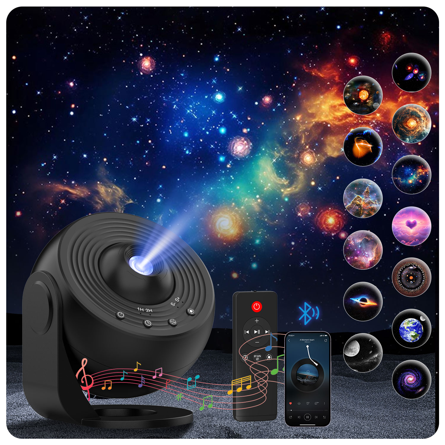 Planetarium Projector Home - Proyector de Estrellas Galaxy Pro, Lámpara