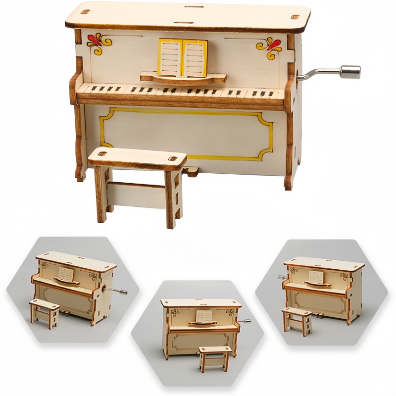 Science Diy Model - Piano Infantil de Manivela, Modelo de